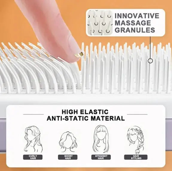 4-in-1 Self-Cleaning Detangler Brush