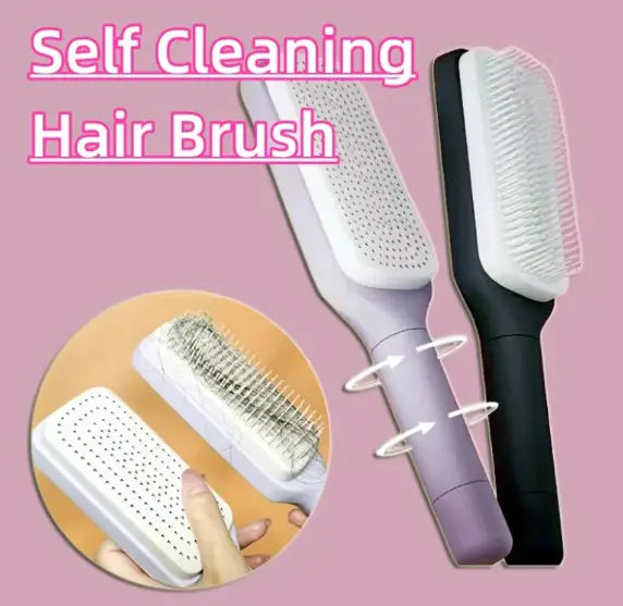 4-in-1 Self-Cleaning Detangler Brush